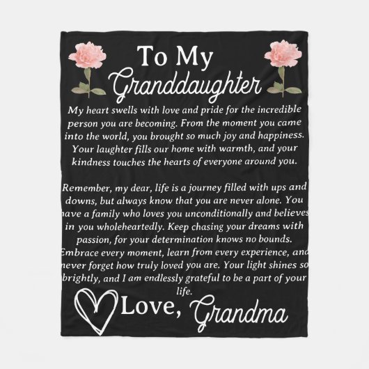孫娘の牡丹の毛布パーソナライズされたに フリースブランケット (正面)