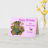 孫娘の第1バースデー・カード カード (黄色い花)