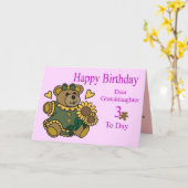 孫娘の第3バースデー・カード カード (黄色い花)