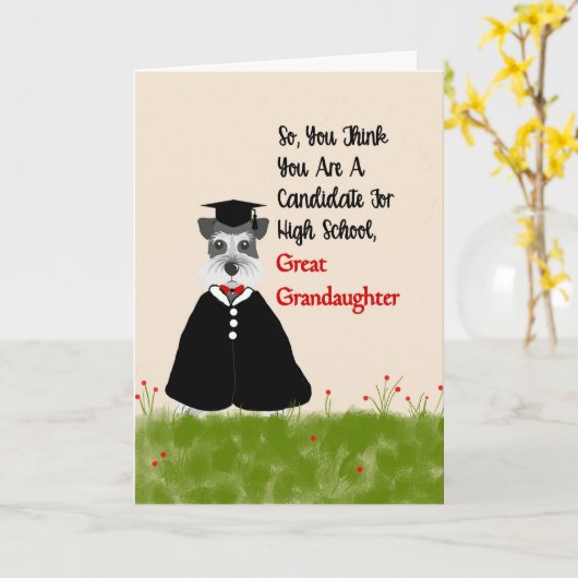 孫娘の第8級卒業カー素晴らしド カード (黄色い花)