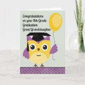 孫娘の第8級卒業カー素晴らしド カード (正面)