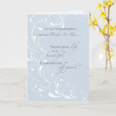 孫娘の結婚前お祝いカード 淡い色合い カード (黄色い花)