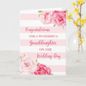 孫娘の結婚式のお祝い カード (黄色い花)