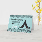 孫娘の考えあなたのキャンプテントアロー カード (黄色い花)