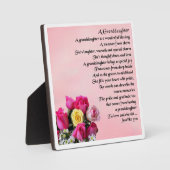 孫娘の詩のプラーク – バラデザイン フォトプラーク (正面)