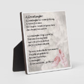 孫娘の詩のプラーク – バレエシューズデザイン フォトプラーク (正面)