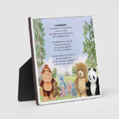 孫娘の詩のプラーク – 可愛らしい玩具デザイン フォトプラーク (正面)