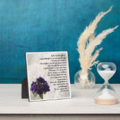 孫娘の詩のプラーク – 紫のバラデザイン フォトプラーク (インサイチュ)