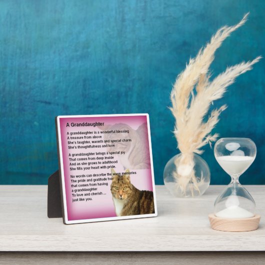 孫娘の詩のプラーク – Catデザイン フォトプラーク (インサイチュ)