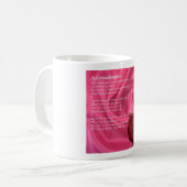 孫娘の詩は-ピンクの絹及び上がりました コーヒーマグカップ (正面左)