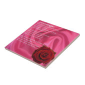 孫娘の詩は-ピンクの絹及び上がりました タイル (側面)