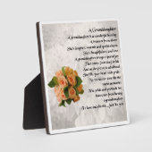 孫娘の詩プラーク – ピーチバラデザイン フォトプラーク (正面)