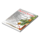 孫娘の詩 – クリスマスデザイン ノートパッド (回転)