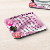 孫娘の詩-ハッピーバースデーのデザイン コースター (左側)