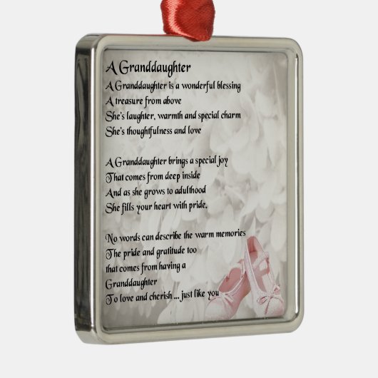 孫娘の詩-バレエシューズのデザイン メタルオーナメント (右)