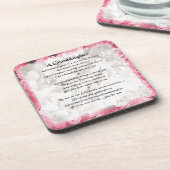 孫娘の詩-ピンクの花柄 コースター (左側)