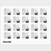 孫娘の詩 – 馬のデザイン スクエアシール (シート)