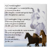 孫娘の詩 – 馬のデザイン タイル (正面)