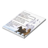 孫娘の詩 – 馬のデザイン ノートパッド (回転)