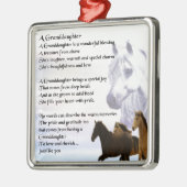 孫娘の詩 – 馬のデザイン メタルオーナメント (左)