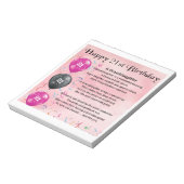 孫娘の詩 – 21歳の誕生日 ノートパッド (回転)