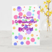 孫娘の誕生日カスタマイズグリーティングカード カード (黄色い花)