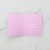 孫娘の誕生日カード赤髪紫 カード (内部)