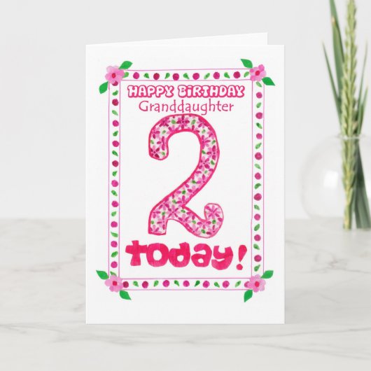孫娘の誕生日カード2 カード (正面)