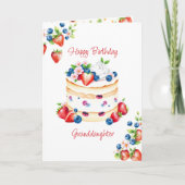 孫娘の誕生日水の色お洒落 カード (正面)