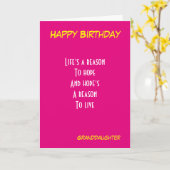 孫娘の誕生日 カード (黄色い花)