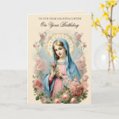 孫娘の誕生日 宗教 花 聖句 カード (黄色い花)