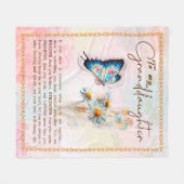 孫娘の贈り物|おじいちゃんおばあちゃん家から フリースブランケット (正面(横))