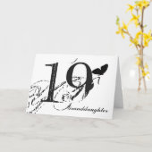 孫娘の19歳の誕生日です。 カード (黄色い花)