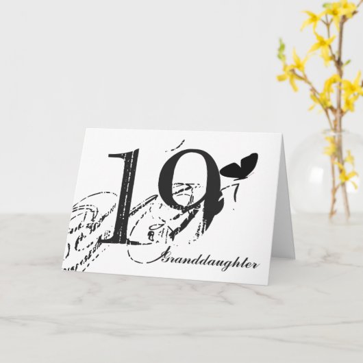 孫娘の19歳の誕生日です。 カード (黄色い花)