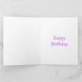 孫娘の8番目の誕生日カードパープル カード (内部)