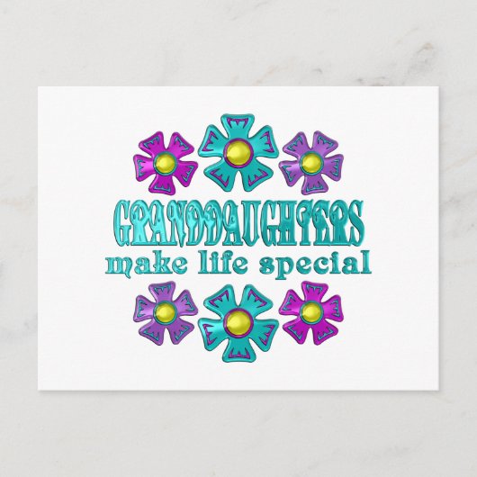 孫娘は人生を特別なものにする ポストカード (正面)