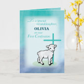 孫娘は名前の最初告白を個人化します カード (黄色い花)