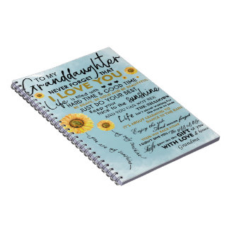 孫娘へのひまわりプレゼント ノートブック