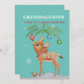 孫娘へのクリスマスカード シーズンカード (正面/裏面)