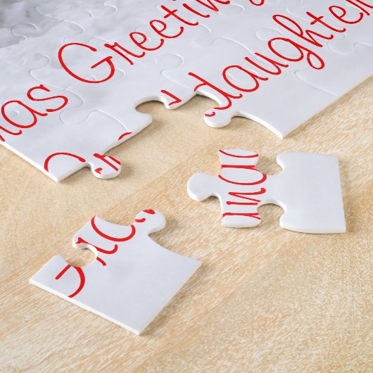 孫娘へのクリスマスプレゼント。 ジグソーパズル (側面)