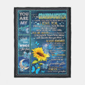 孫娘へのヒマワリ贈り物、ベビー贈り物 フリースブランケット (正面)