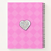 孫娘へのピンクパーソナライズされた文字 ノートブック (裏面)