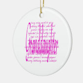 孫娘へのピンク色の言葉 セラミックオーナメント (左)
