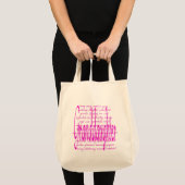 孫娘へのピンク色の言葉 トートバッグ (正面(商品))