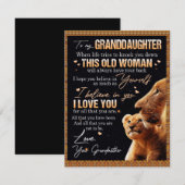 孫娘へのプレゼント ライオン好きな人へ 招待状 (正面/裏面)