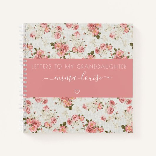 孫娘へのヴィンテージ書き留めメモ ノートブック (正面)