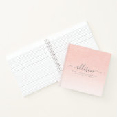 孫娘への手紙の記念碑ピンク ノートブック (内部)