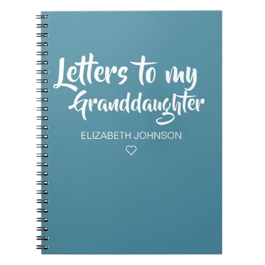 孫娘への手紙Keepsake Journal ノートブック (正面)