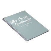 孫娘への手紙Keepsake Journal ノートブック (右側)