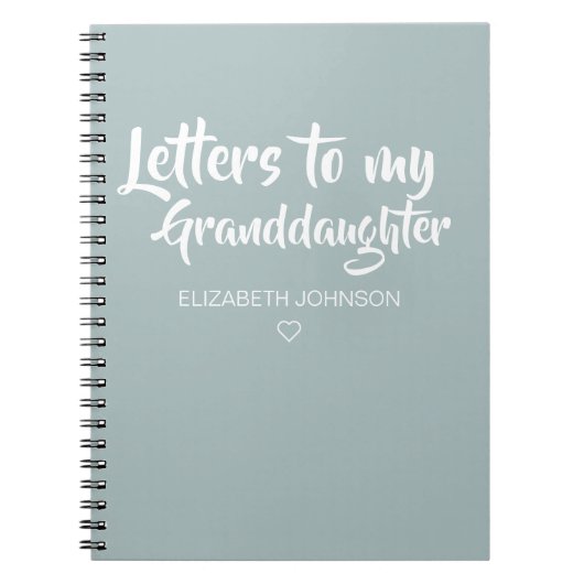 孫娘への手紙Keepsake Journal ノートブック (正面)